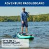 Aqua PRO Halcyon Adventure 11' Inflatable Stand-Up Paddleboard iSUP, Scalloped Wide Stable Design with Non-Slip EVA Deck, Includes Paddle, Ankle Leash, Pump and Carry/Storage Bag view 2