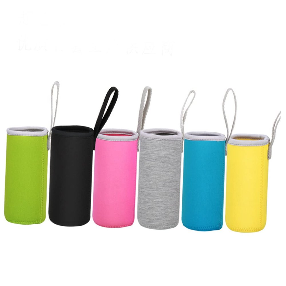 BRIGHTFUFU 550ml Insulated Cup Set Water Bottle Carrier Bag Pouch Cover Insulation for Outdoor Activities Yellow 6.8x19cm