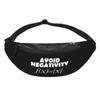 Avoid Negativity Funny Math Unisex Adjustable Waist Bag Outdoor Sports Running Waist Bag Business Travel Phone Bag view 2