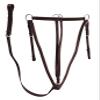 Leather Breastplate with Color Padded Trim (Brown with Brown, Full) view 1