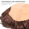 SOESFOUFU 1set Monk Cosplay Wig with Glasses Funny Bald Cap Prop for Halloween Party Carnival for Adults Delicate Workmanship and Comfortable Fit view 2