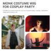 SOESFOUFU 1set Monk Cosplay Wig with Glasses Funny Bald Cap Prop for Halloween Party Carnival for Adults Delicate Workmanship and Comfortable Fit view 4
