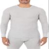 Fruit of the Loom Men's Recycled Waffle Thermal Underwear Crew Top Light Grey Heather Medium view 1
