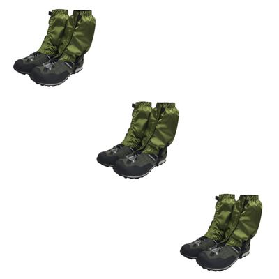 BESPORTBLE 3pairs Ankle Gaiters Lightweight Snow Gaiters for Hiking Walking Climbing Elastic Design for Outdoor Activities Dark Green