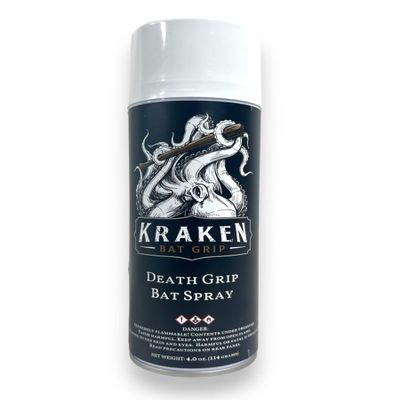 Kraken Death Grip Bat Spray for Baseball Bats and Other Sports Equipment