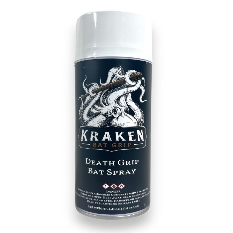 Kraken Death Grip Bat Spray for Baseball Bats and Other Sports Equipment