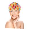GOOHOCHY 1pc Flower Swim Cap for Women Breathable Comfortable Design Lightweight Fashion Swim Hat for Long Hair for Pool and Beach Use Adorable Summer Accessory view 4