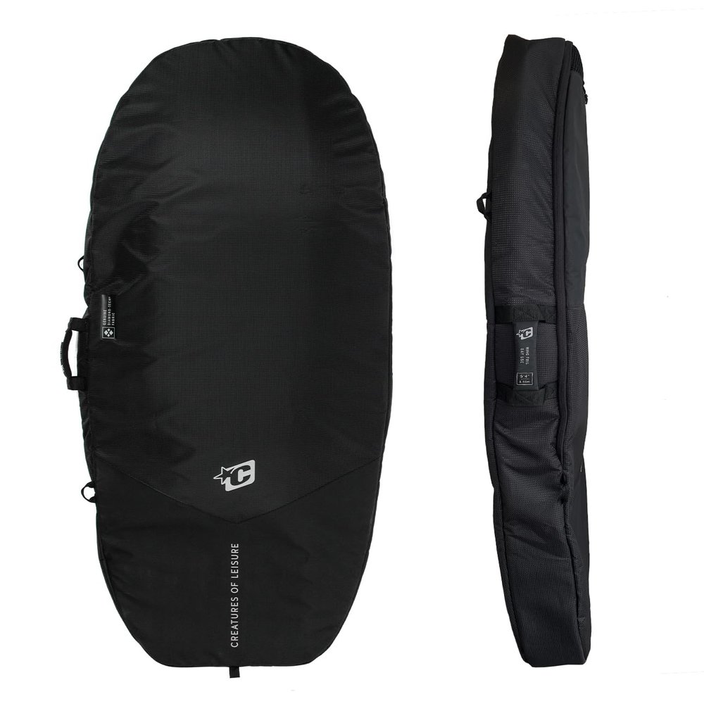 Creatures of Leisure 2023 Foil Wing Day Use DT2.0 Boardcover, Diamond Tech 2.0, 5mm Foam Protection, Aero Mesh Ventilation, Black Silver, 5'4''