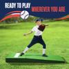 Houseables Portable Pitching Mound, Pitchers Mound Baseball, 6 Inch, Mobile with Wheels, Foldable, Artificial Turf and Rubber Strip, for Practice, Softball, Youth, Backyard, Training, Indoor, Outdoor view 4