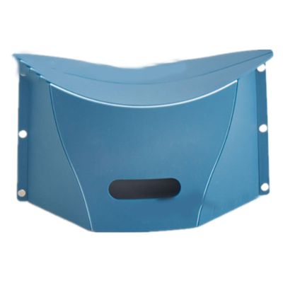 plplaaoo Foldable Fishing Chair, Card Folding Camping Stool Backpack, Outdoor Travel Portable Carrying Basket Folding Stool Plastic Low Stool, for Fishing, Travel, Beach, Picnic, Camping(Blue)