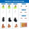Ansnbo 18PCS Fly Fishing Flies Assortment, Hand Tied Woolly Bugger Flies for Trout Bass Flyfishing, Wet Nymphs Streamer Flies Fly Fishing Lures view 3