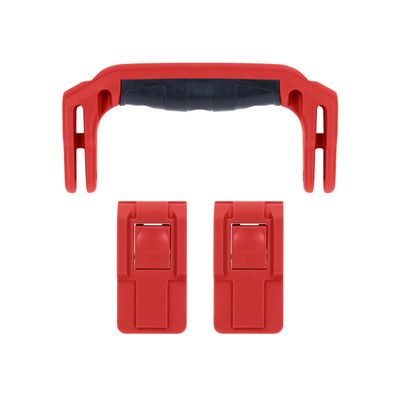 Pelican 1557 Replacement Handle & Latch Set by ColorCase - Red - Handle and Push Button Latches