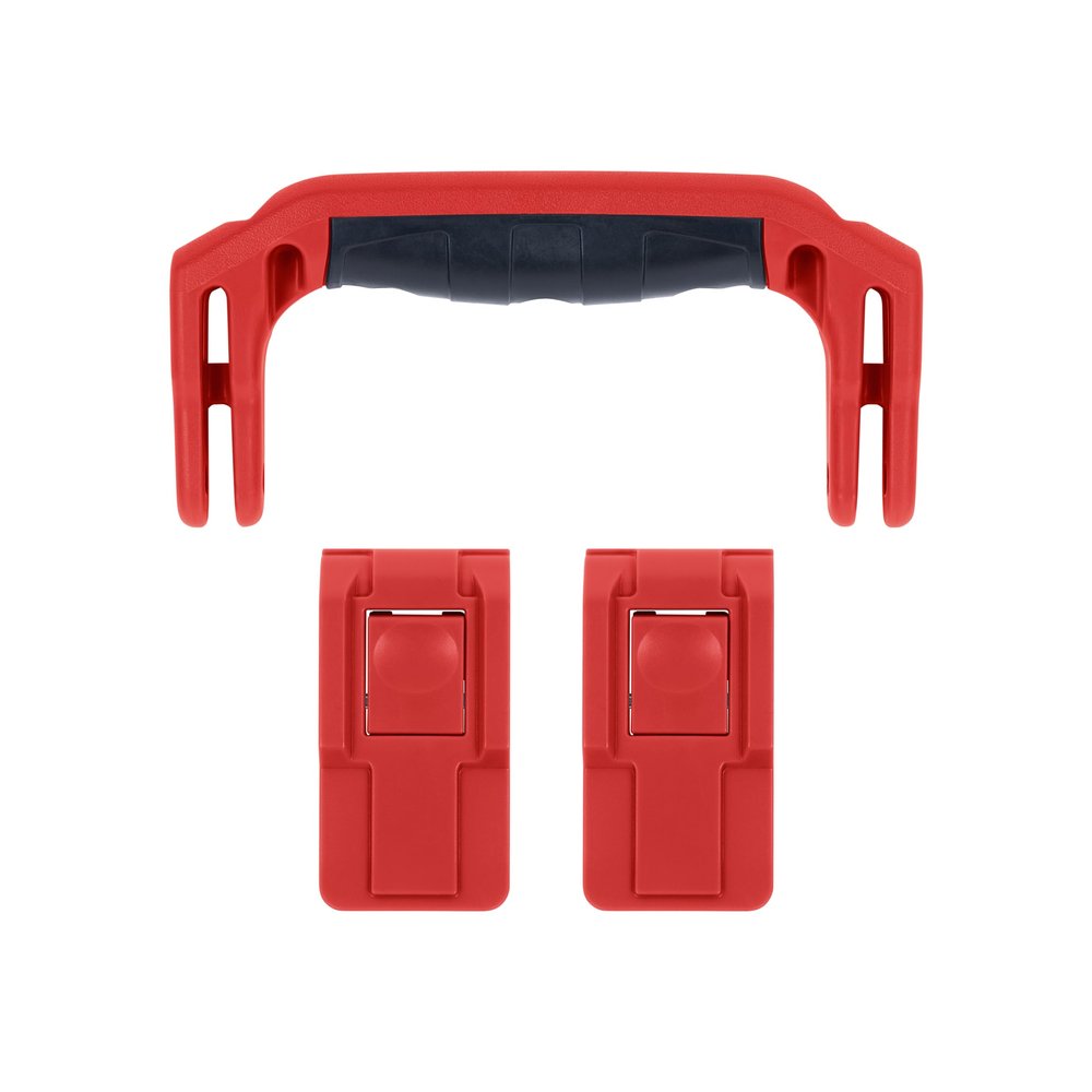 Pelican 1557 Replacement Handle & Latch Set by ColorCase - Red - Handle and Push Button Latches