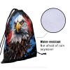Bird Grip Bags for Gymnastics - Patriotic Drawstring Gymnastics Grip Bags Animal Gym Drawstring Storage Pouch for Sports Party Favors view 4