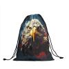 Bird Art Gymnastics Grip Bag - Patriotic Drawstring Gym Bag for Gymnasts Animal Pouch Bag Adjustable for Grips Towel view 2