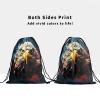 Bird Art Gymnastics Grip Bag - Patriotic Drawstring Gym Bag for Gymnasts Animal Pouch Bag Adjustable for Grips Towel view 3