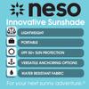 Neso Portable Beach Tent Sun Shelter with Sand Anchor - Lightweight Beach Shade Canopy - Easy Setup for Family Outings - Patented Reinforced Corners - UPF 50+ Sun Protection - 7 x 7ft - Grey Camo view 4