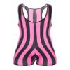 Fldy Standard Stripes Singlet for Men Wrestling Uniform Wrestling Singlets Surfing Bathing Suit Pink 3X-Large view 3