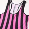 Fldy Standard Stripes Singlet for Men Wrestling Uniform Wrestling Singlets Surfing Bathing Suit Pink 3X-Large view 4