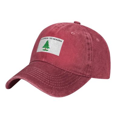 KOSPOGO an Appeal to Heaven Flag Baseball Cap for Men Women Hats Adjustable Vintage Cowboy Hat Dad Hats Red