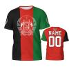 Custom Name Number Afghanistan Flag Emblem Men's Patriotic T Shirt 3D Tops Sport Soccer Shirts view 1