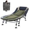 YOUGYM XXL Camping Cot for Adults 330Lbs with Carry Bag, Heavy Duty Folding Bed with Soft Padded Cushion, Portable Camp Bed for Hunting, 180 Adjustable Reclining Outdoor Lounger, Camouflage view 1