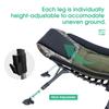 YOUGYM XXL Camping Cot for Adults 330Lbs with Carry Bag, Heavy Duty Folding Bed with Soft Padded Cushion, Portable Camp Bed for Hunting, 180 Adjustable Reclining Outdoor Lounger, Camouflage view 3