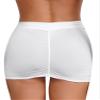 Linjinx Women's Micro Mini Hip Skirt Lace Semi Transparent Bodycon Short Skirt Sheer Stretchy Ultrashort Skirts White E One Size view 2
