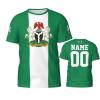 Custom Name Number Nigeria Flag Emblem Men's Patriotic T Shirt 3D Tops Sport Soccer Shirts view 1