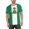 Custom Name Number Nigeria Flag Emblem Men's Patriotic T Shirt 3D Tops Sport Soccer Shirts view 2