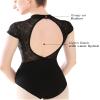 Phoeswan Ballet Leotards for Women, Black Dance Outfit Women, Black Lace Leotard for Teens Adult, Size Medium view 3