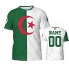 Custom Name Number Algeria Emblem Men's Patriotic T Shirt 3D Tops Sport Soccer Shirts White view 1