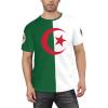 Custom Name Number Algeria Emblem Men's Patriotic T Shirt 3D Tops Sport Soccer Shirts White view 2