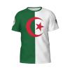 Custom Name Number Algeria Emblem Men's Patriotic T Shirt 3D Tops Sport Soccer Shirts White view 4