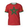 Custom Name Number Morocco Flag Emblem Men's Patriotic T Shirt 3D Tops Sport Soccer Shirts view 4