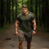 Athletic Shirt for Men Dry Fit(Army Green,M) view 3