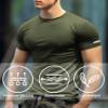 Athletic Shirt for Men Dry Fit(Army Green,M) view 4
