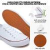 Adokoo Canvas Tennis Shoes for Women Low Top Casual White Black Sneakers for Women Lace Up Fashion Comfortable Walking Shoes (White,6.5) view 2