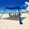 COMMOUDS Beach Tent Sun Shelter - UPF50+ Pop Up Beach Canopy with Sandbags & Sand Shovel & Windproof Poles, Portable Sun Shade for Beach, Camping, Picnics, Backyard (10x10FT) view 1