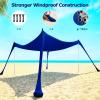 COMMOUDS Beach Tent Sun Shelter - UPF50+ Pop Up Beach Canopy with Sandbags & Sand Shovel & Windproof Poles, Portable Sun Shade for Beach, Camping, Picnics, Backyard (10x10FT) view 4
