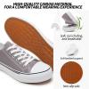 Adokoo Canvas Tennis Shoes for Women Low Top Casual White Black Sneakers for Women Lace Up Fashion Comfortable Walking Shoes (Grey,8.5) view 3