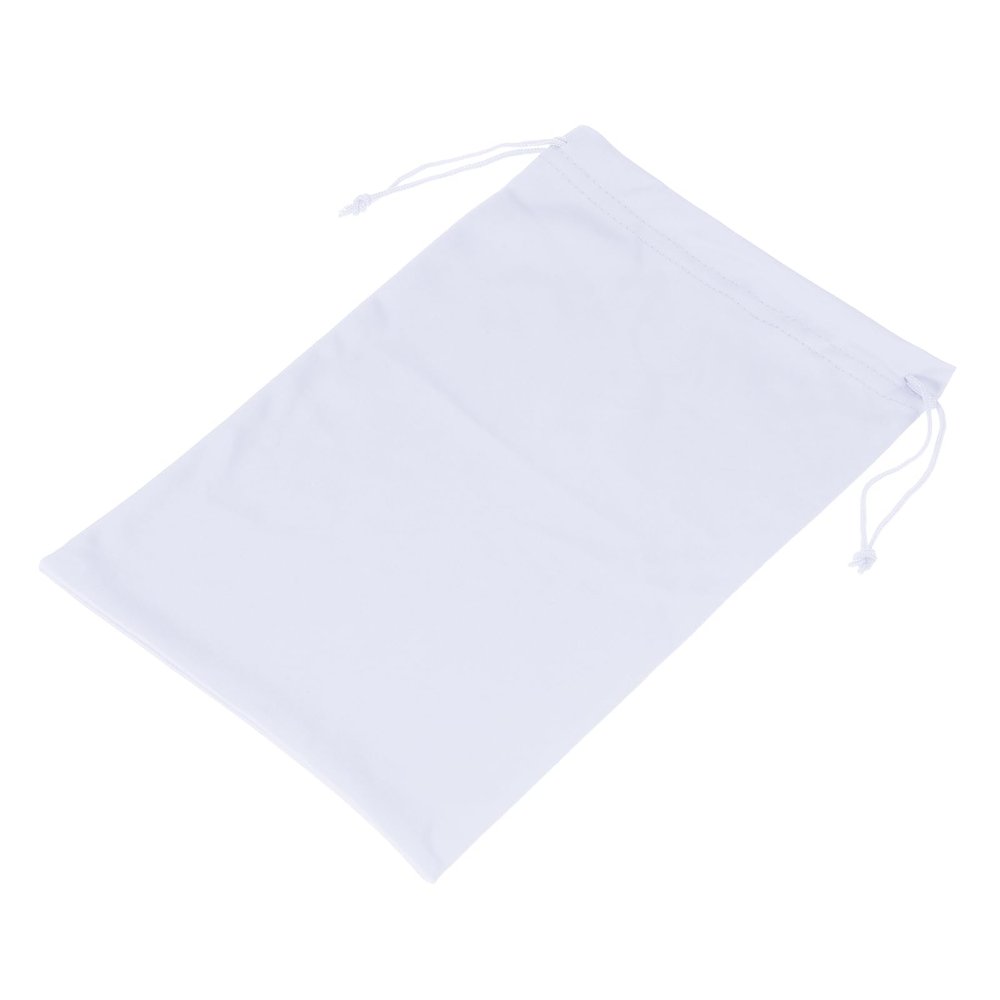 M METERXITY Ski Goggle Bag - Microfiber Snow Goggles Case Sleeve Drawstring Pouch Protection Bags, Apply to Goggles (7.1 x 10.6 Inch, White)