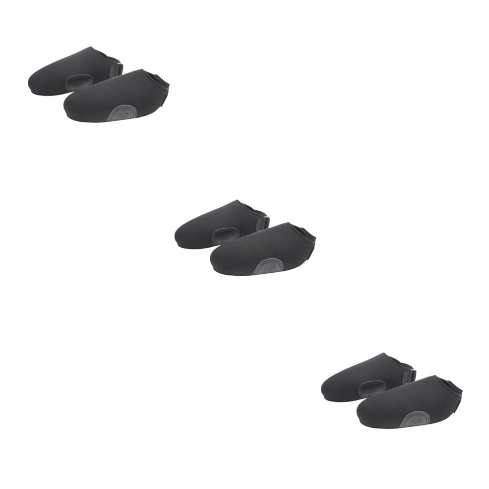 BESPORTBLE Black Shoe Covers Skate Shoe Covers 3 Pairs Protective Shoe Cover Shoes Cover for Skating Windproof Shoe Cover Adjustable Shoe Covers Skating Shoe Sleeve Ski Shield Men and Women