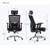 Executive Desk Chair Ergonomic Office Chair with Adjustable Headrest and Armrests High Back Desk Chair with Lumbar Support, Breathable Mesh Back, Thick Seat Cushion, Swivel Chair Task Chair Office Cha view 3