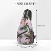 RLDOBOFE Palm trees on light pink background Print Unisex Chest Bags Crossbody Sling Backpack Lightweight Daypack for Travel Hiking view 3