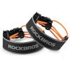 ROCKBROS Bike Pants Strap Cycling Reflective Ankle Bands Adjustable Pant Leg Straps for Biking Cuff Wrist Ankle Bands Backpack Strap for Running,Walking,Jogging 2 PCS view 1