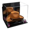 Better Display Cases Acrylic Cowboy Hat Display Case with Mirror Case, Purple Risers and Clear Base and Wallmount - 16" x 13" x 12" (A024-B/V61B) view 1