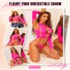 RSLOVE Women Sexy Lingerie Sets Bodysuit Cutout Top Long Sleeve Teddy Exotic Bodystocking Mesh Fluorescent Pink view 3