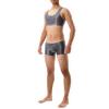 LiiYii Men's Muscle Undershirt Nylon Sheer Crop Vest Top Sheer Ice Silky Tops with Low Rise Boxer Shorts Grey Medium view 2