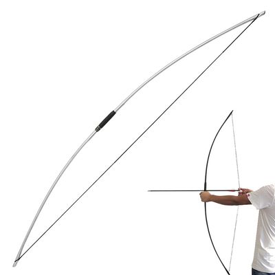 67 Inch Archery Traditional Longbow 25-120lbs Recurve Bow Hunting English Longbow for Right Hand Left Hand Adult Outdoor Sports (Silver, 25 Lbs)